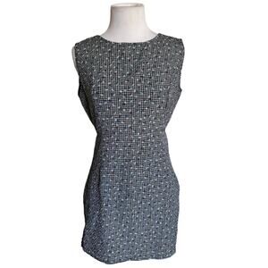 Vintage 90s Seersucker Gingham Calico Floral Mini Dress Twee Cottagecore